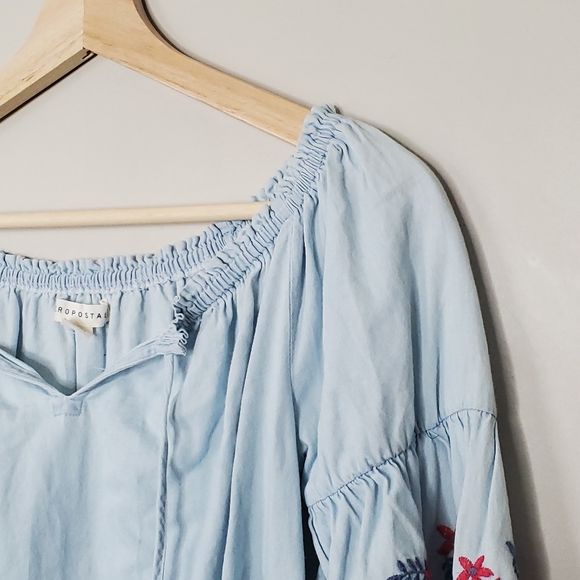 AEROPOSTALE | Balloon Sleeve Chambray Dress | XS - Picture 5 of 7